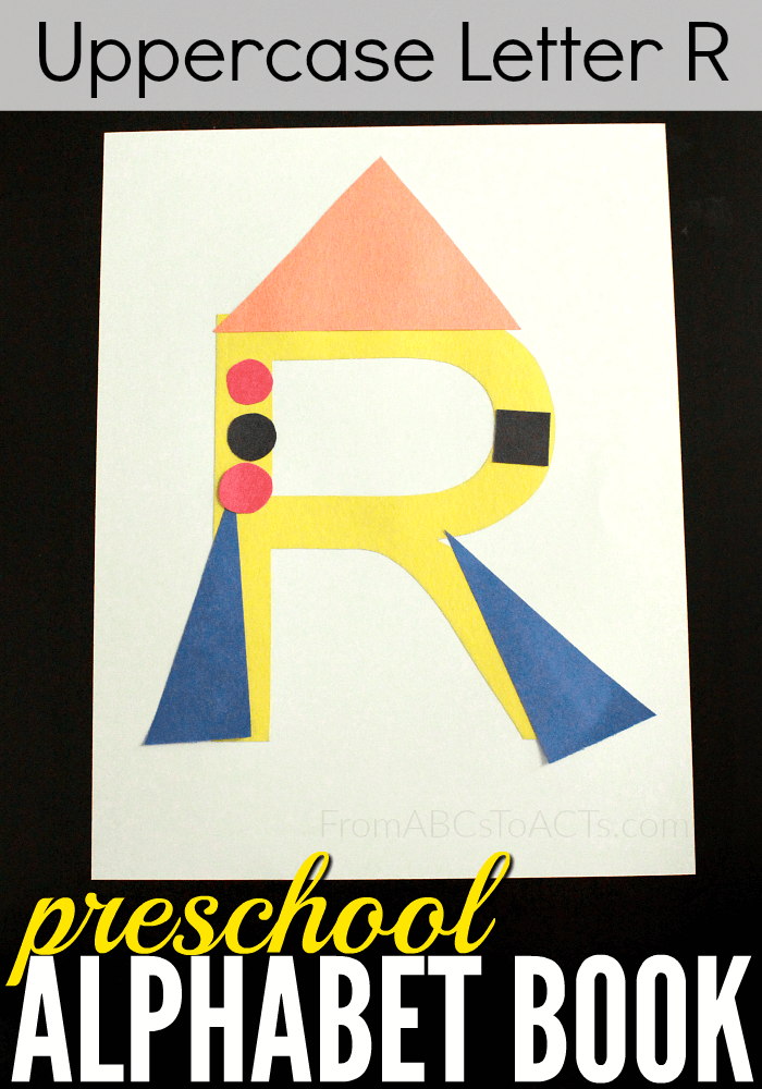 Crafting your way through the alphabet is such an easy way to get your preschooler excited about learning letters and this uppercase letter R rocket is such a fun way to do it!
