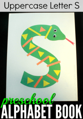 Learn the uppercase letter S with your preschooler by making this adorable letter S snake!