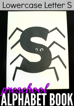 Whether you're crafting with your kids for Halloween or just working your way through the alphabet, this lowercase letter S spider craft is a great place to start!