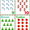 Quarter Page Christmas Counting Cards for Preschoolers