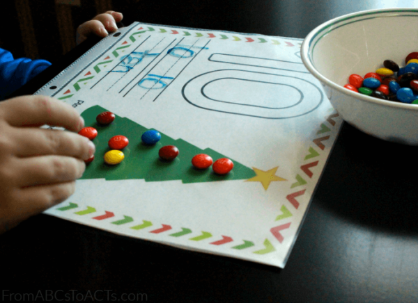 Printable Christmas Tree Math Mats - From ABCs to ACTs