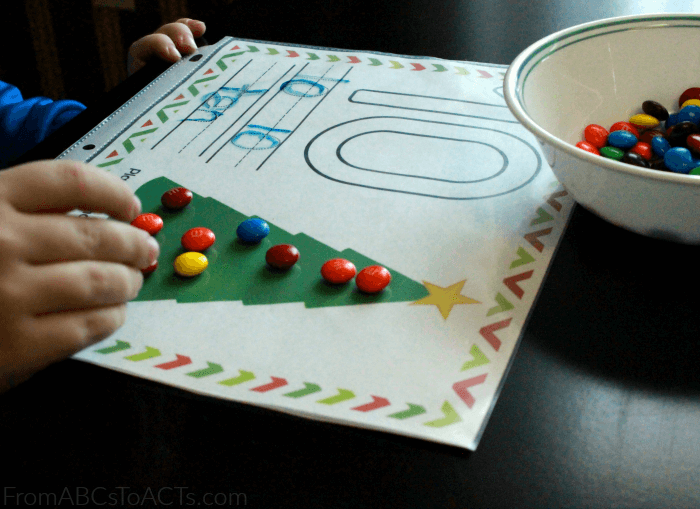Christmas Counting Practice for Preschoolers