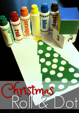 Keep the kids entertained while you work on the holiday meal this year with this fun, printable Christmas roll and dot game!