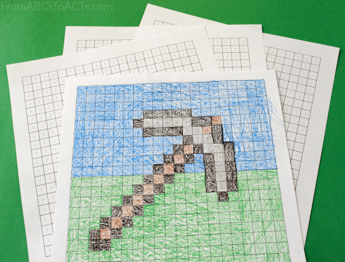 Minecraft Math Hidden Picture Color By Number Pages From ABCs To ACTs