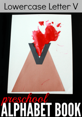 Make learning the lowercase letter V explosive with this fun volcano craft for kids!