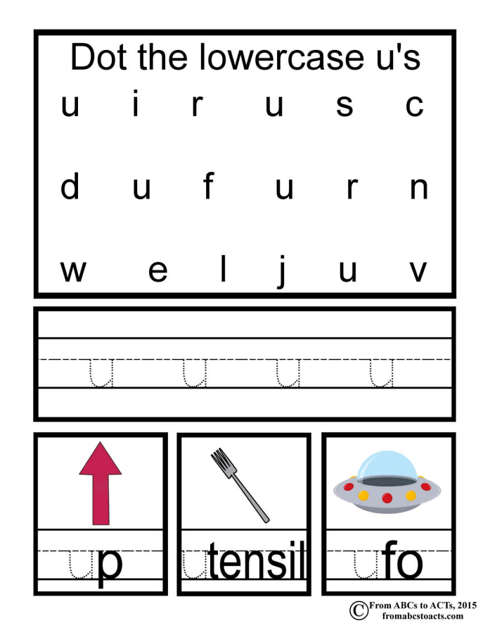 preschool alphabet book lowercase letter u from abcs to acts