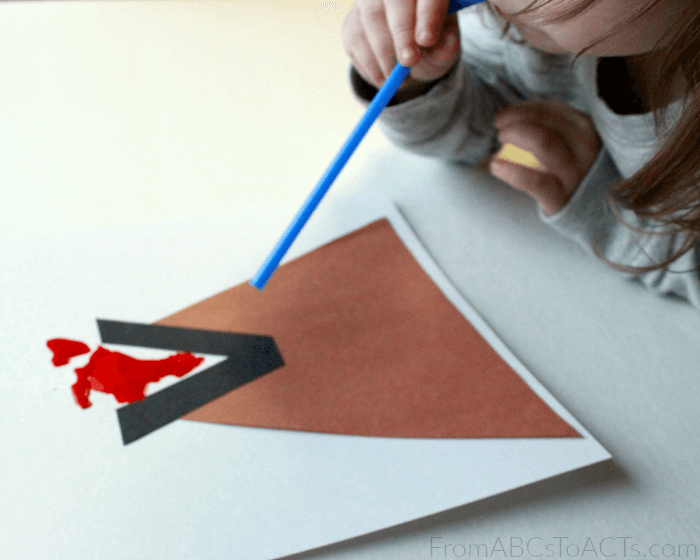 Volcano Letter V Craft for Kids