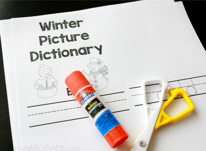 Winter Picture Dictionary for Kids