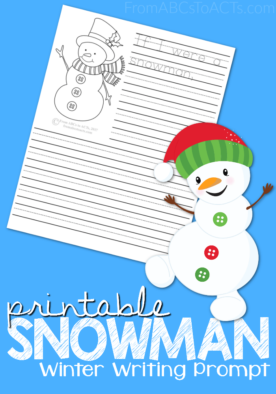 Who wouldn't want to be a snowman for a day?! With this printable winter themed writing prompt, your child can imagine themselves doing just that!