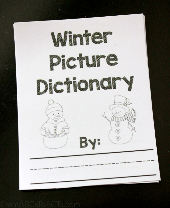 Winter Words Picture Dictionary for Preschoolers