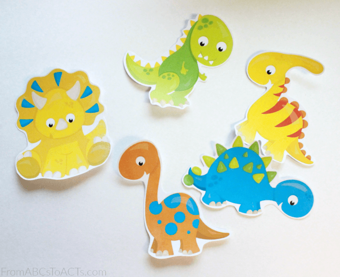 Easy Dinosaur File Folder Game for Toddlers and Preschoolers