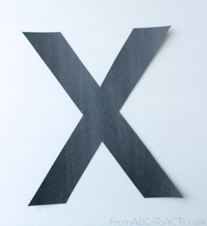 Uppercase Letter X Craft for Preschoolers