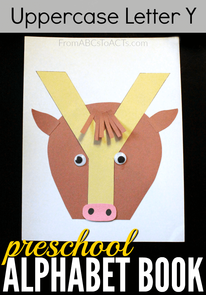 Build your own uppercase letter Y construction paper yak! This preschool alphabet book craft will help your child work on their letters of the alphabet while also being a ton of fun!