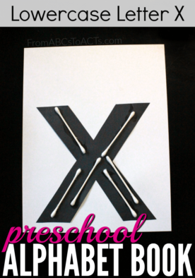 Learn the lowercase letter X with this fun and simple alphabet craft for preschoolers!