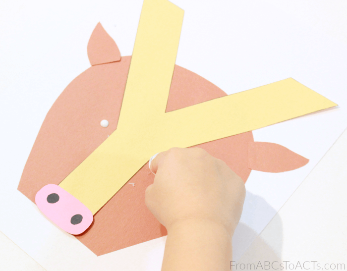 Construction Paper Letter Y Craft for Preschoolers
