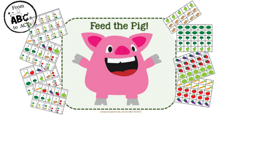 Feed the Pig Preschool Math Game