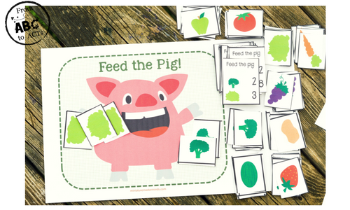 feed the pig preschool activity
