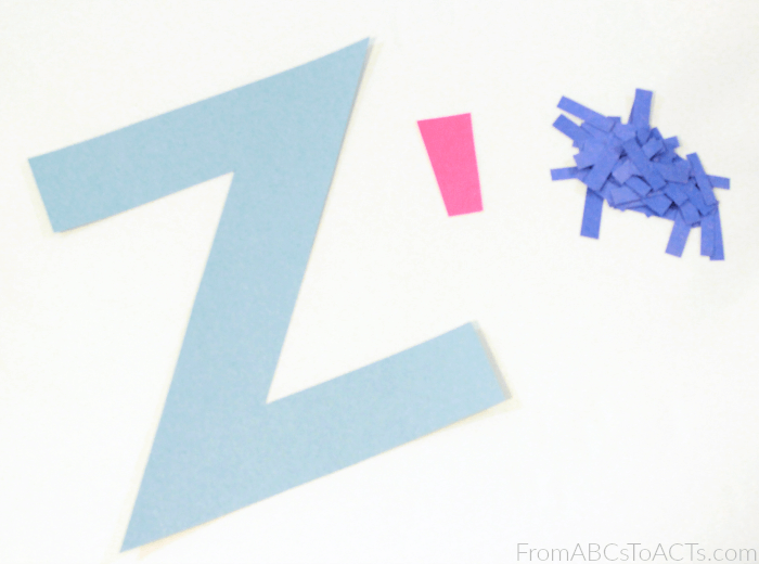 Letter Z Zipper Craft for Preschoolers and Kindergartners