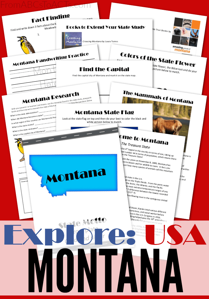 Explore all 50 states with this geography curriculum that is perfect for homeschoolers! This Montana pack is a great way to get your kids excited about social studies and explore the Treasure State!