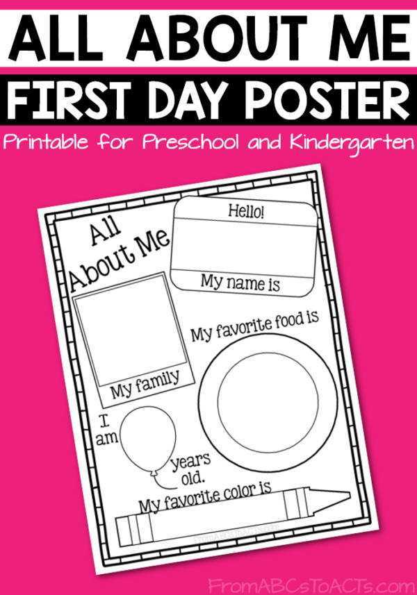 All About Me Poster Printable Printable World Holiday