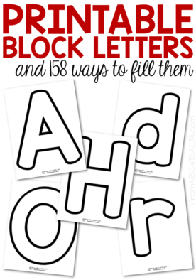 Make teaching your preschooler the letters of the alphabet fun and hands-on with these printable block letters! Both upper and lowercase letters included!