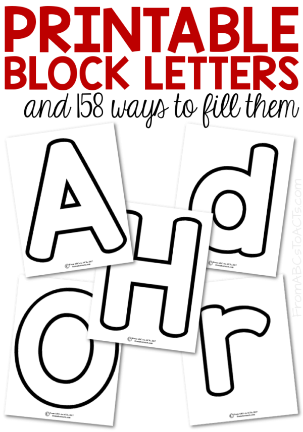 printable block letters and 158 ways to fill them from abcs to acts