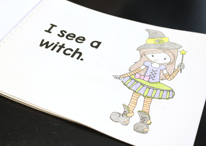 Printable Halloween Emergent Reader Book for Kids