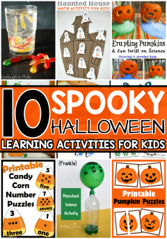 Get a little last minute Halloween learning in with these super spooky Halloween learning activities for kids!