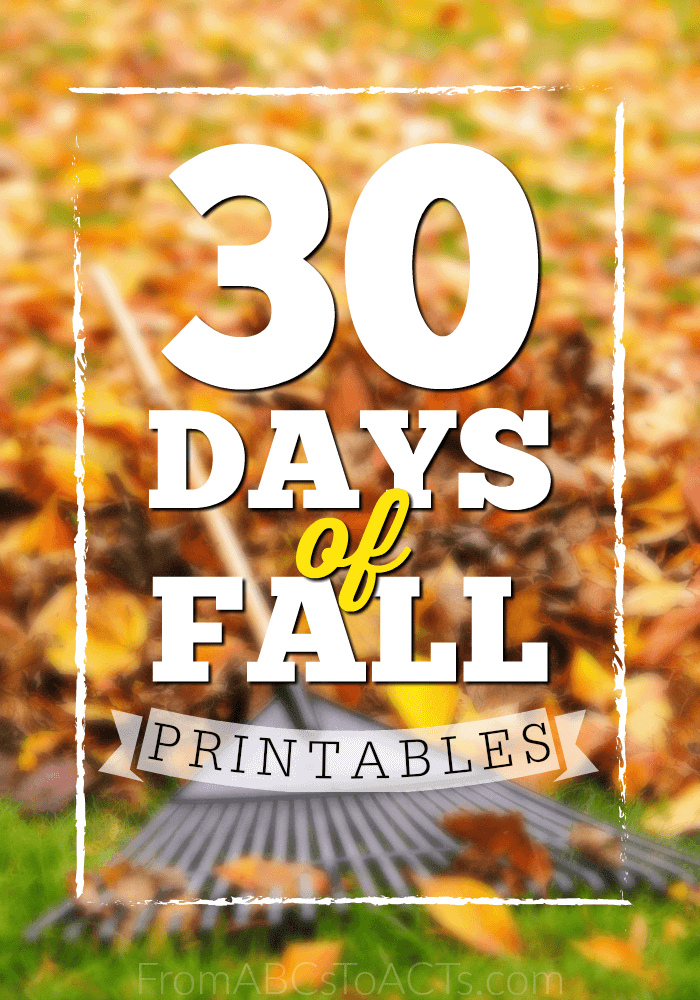 30 Days Fall Printables for Kids