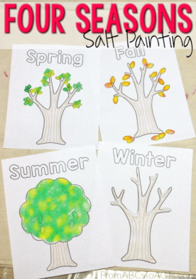 Teach your child the seasons with this awesome set of seasons coloring pages! Color them with crayons, markers, watercolor paints, or create a little salt art!