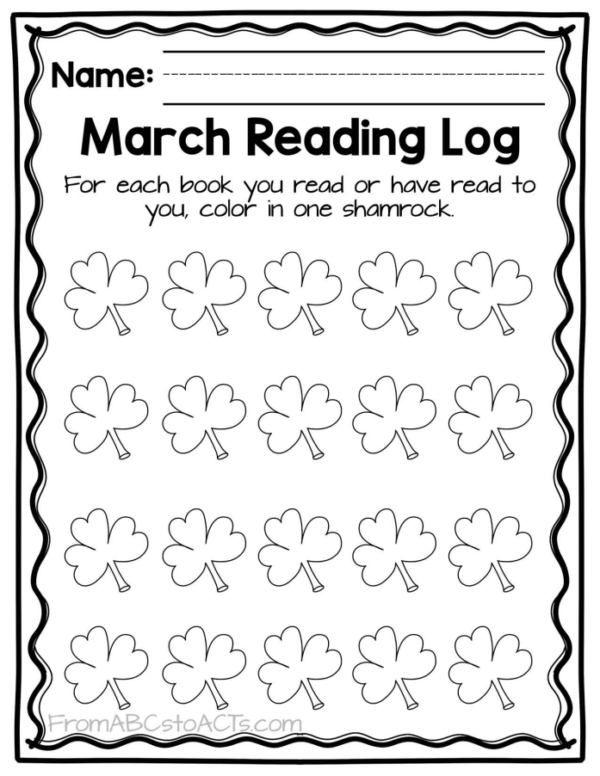 Themed Monthly Reading Logs From ABCs to ACTs