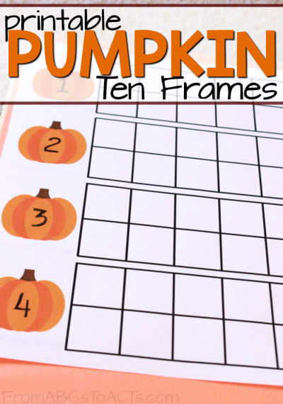 Printable Pumpkin Ten Frames | From ABCs to ACTs