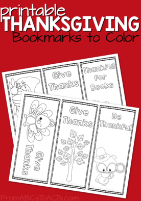 Color your own Thanksgiving bookmarks this fall with these awesome, printable Thanksgiving bookmarks!