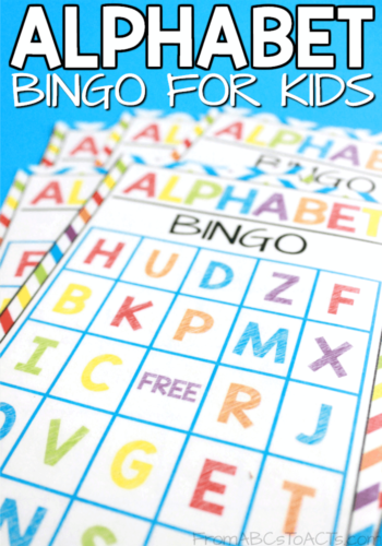 Printable Alphabet Bingo for Kids - From ABCs to ACTs