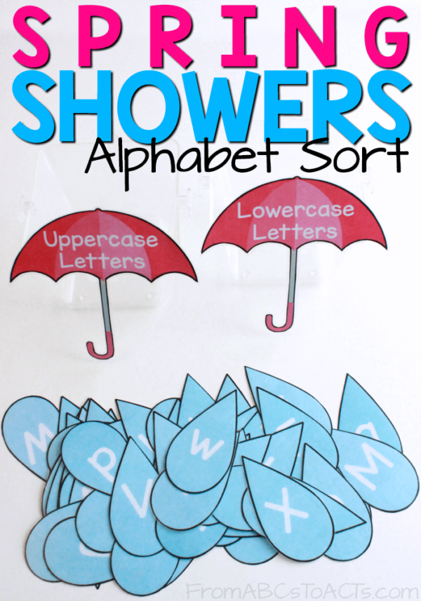 Printable Spring Showers Alphabet Sort From ABCs to ACTs