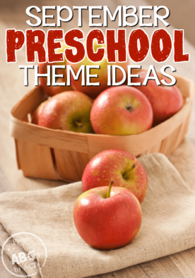 Planning for your new school year? From apples and leaves to sports and habitats, this list of September preschool themes will keep your students engaged and learning all month long! #FromABCsToACTs