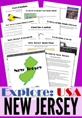 Explore the Garden State in this free printable New Jersey state study pack!