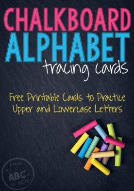 Gearing up for back to school? These chalkboard alphabet tracing cards are perfect for practicing letter formation in preschool and kindergarten! #alphabetactivities #letterformation #lettertracing #preschool