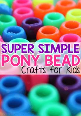 If you can imagine it, you can make it with this versatile craft supply! These pony bead crafts are so easy to make and so much fun for both you and the kids! #crafts #kids #ponybeads