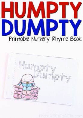 Printable Humpty Dumpty Nursery Rhyme Coloring for Kids