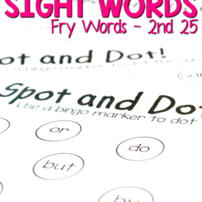 Practice sight words and fine motor skills at the same time with these NO PREP Spot and Dot sight word practice pages! Perfect for kindergartners or first graders that need a little more practice! #literacy #sightwords #highfrequencywords