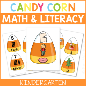 Candy Corn Math and Literacy Centers for Kindergarten
