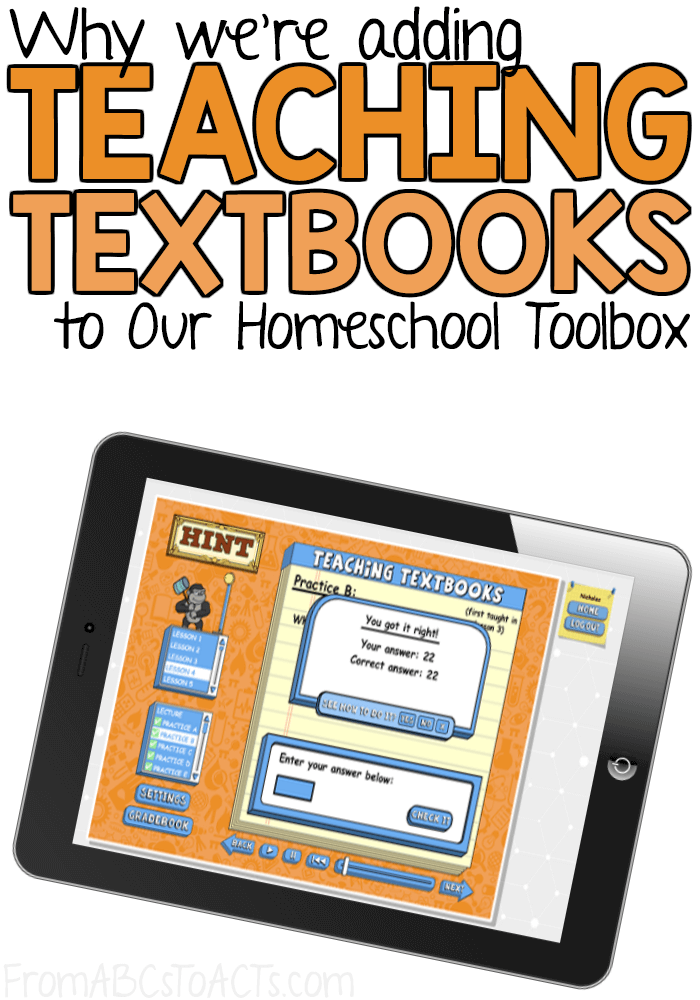 What's in your homeschool toolbox? Find out why ours includes the new Teaching Textbooks 3.0 and how you can get a free 1-year subscription for your child as well! #sponsored #homeschoolcurriculum #mathreview
