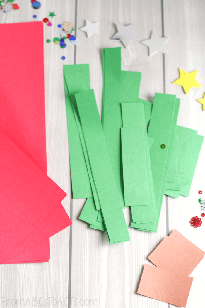 Paper Christmas Tree Craft for Preschoolers