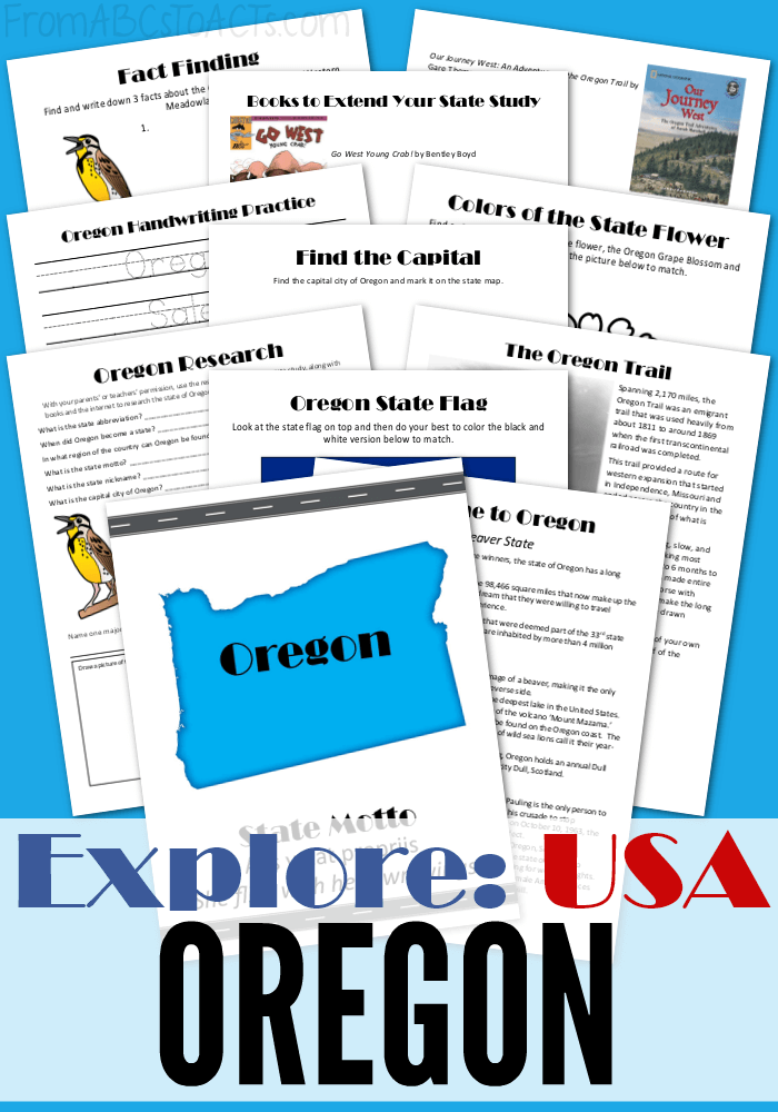 Studying the Oregon Trail or even various different Nobel Prize winners? This printable Oregon state study is the perfect place to start! #FromABCsToACTs #geography #statestudy