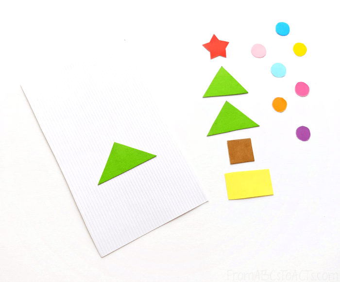 Simple Shape Christmas Tree Craft Step 3