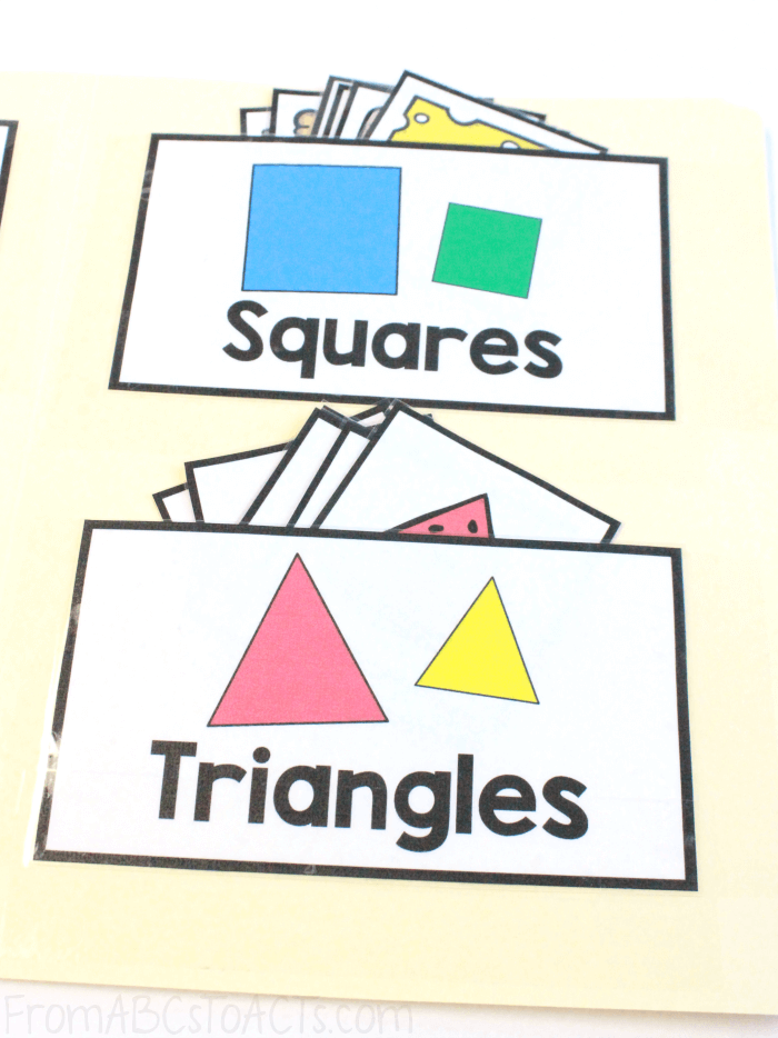 Square and Triangle Shape Sorting for Preschool and Kindergarten