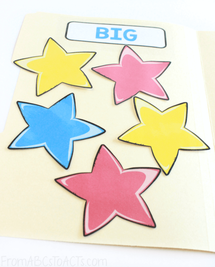 Big Little Size Sorting Activity for Toddlers and Preschoolers
