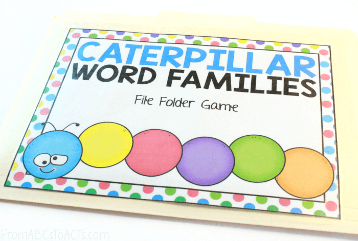 Caterpillar Word Families for Kindergarten