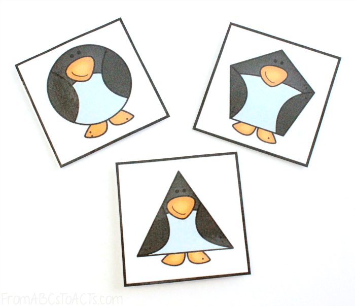 Penguin Shapes for Preschoolers
